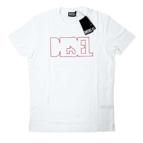 DIESEL ディーゼル T-DIEGOR メンズ ロゴ プリント クルーネック 半袖 Tシャツ ホ...