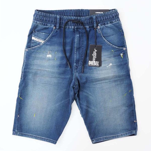 DIESEL D-KROOSHORT JOGG JEANS ペイント加工 ストレッチ ショート デニ...