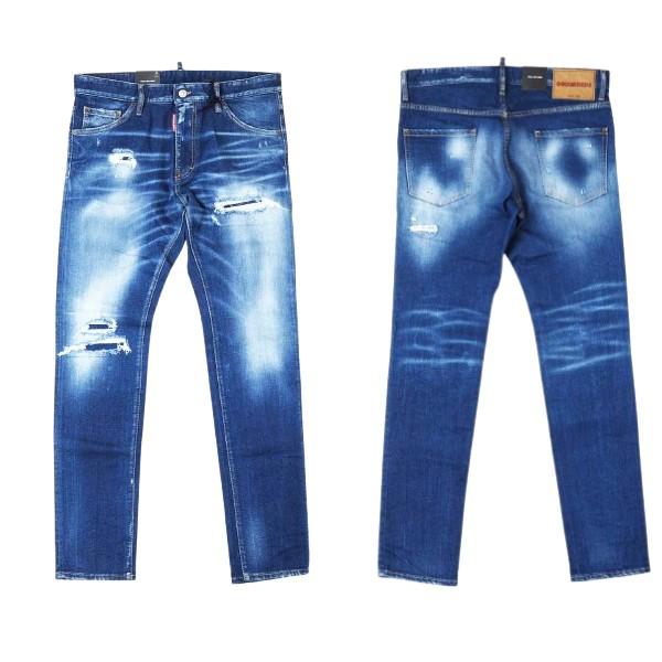 DSQUARED2  S74LB1452 COOL GUY メンズ ダメージ リペア 加工 ストレッ...