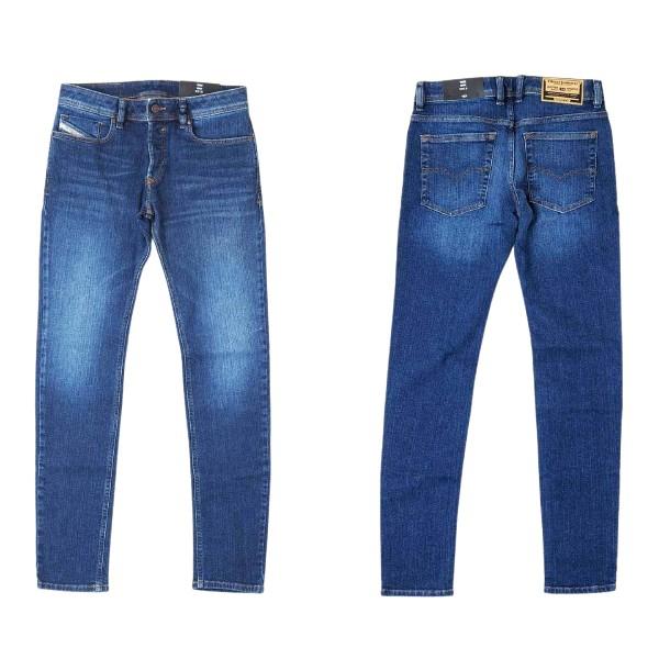 DIESEL ディーゼル TROXER メンズ ストレッチ スキニー テーパード インディゴ デニム