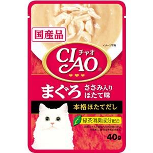 いなば チャオ まぐろ ささみ入り ほたて味 40g 愛猫用 ウェットフード｜five-1