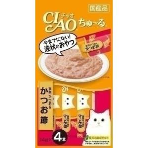 いなば チャオ ちゅ〜る 宗田かつお＆かつお節 14g×4本 猫用 おやつ ちゅーる 液状 8個までメール便OK [M便 1/8]