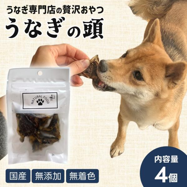 国産 無添加 うなぎの頭 乾燥タイプ 4個 賞味期限2026.6.21 犬用 おやつ ペットフード ...
