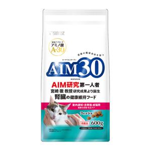 キャットフード AIM30 室内避妊・去勢後成猫用 健康な尿路・毛玉ケア フィッシュ 600g サンライズ マルカン｜five-1