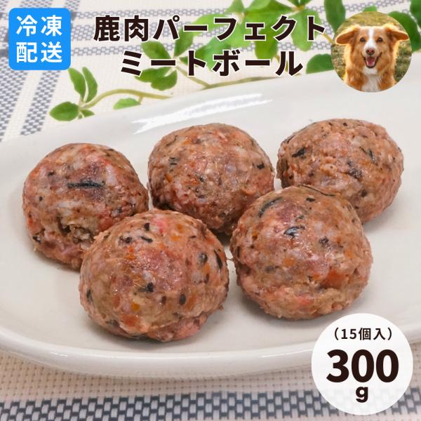 冷凍便 愛犬用生肉　北海道産 エゾ鹿肉パーフェクトミートボール 約300g（15個入り） 常温品同梱...