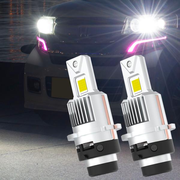 ハリアー 30系 MHU38 純正HIDバーナーとポン付け交換 D2S LEDヘッドライト LEDバ...