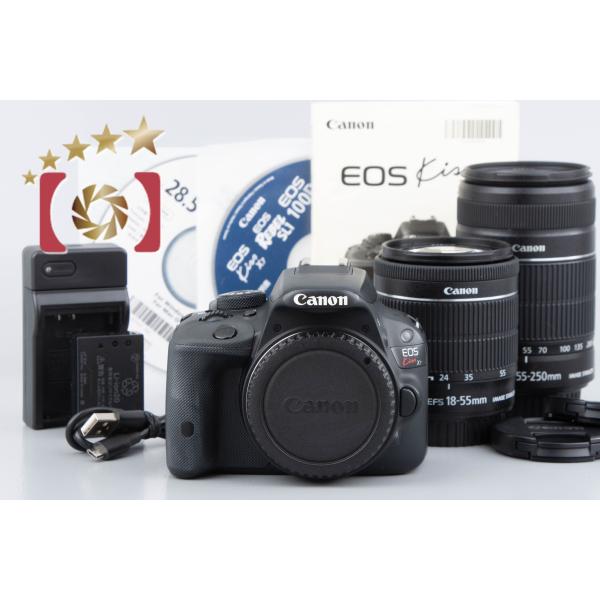 【中古】Canon EOS Kiss X7 ダブルズームキット ブラック キヤノン