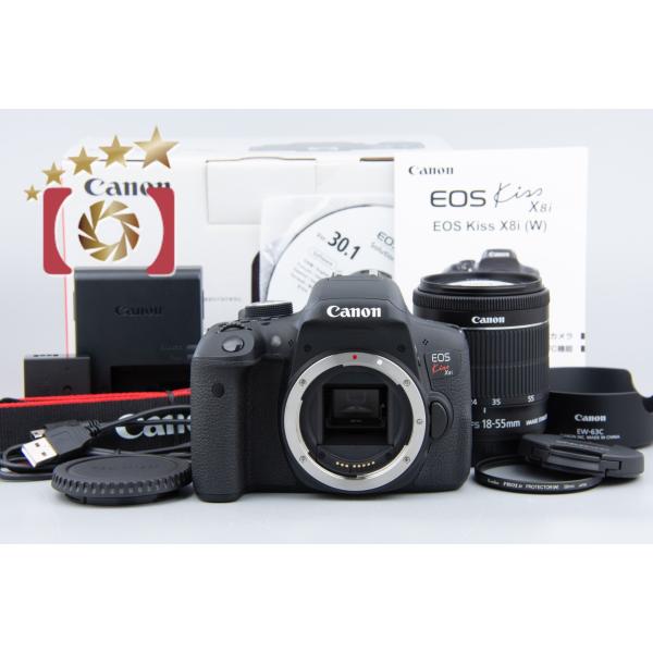 【中古】Canon キヤノン EOS Kiss X8i EF-S 18-55 IS STM レンズキ...