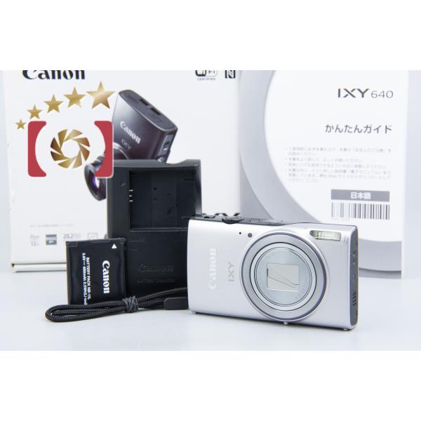 【中古】Canon キヤノン IXY 640 シルバー コンパクトデジタルカメラ 元箱付き