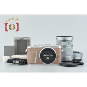 【中古】OLYMPUS オリンパス PEN E-PL10 EZ ダブルズームキット ブラウン シャッ...