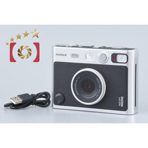 【中古】FUJIFILM 富士フイルム instax Mini Evo ブラック インスタントカメラ