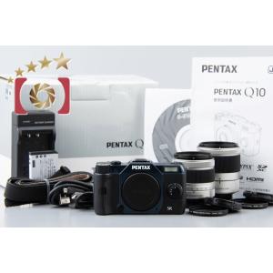 【中古】PENTAX ペンタックス Q10 ダブルズームレンズキット メタルネイビー / ブラック シャッター回数僅少 元箱付き｜five-star-camera