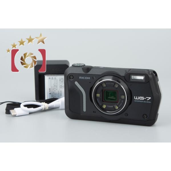 【中古】RICOH リコー WG-7 ブラック 防水アクションカメラ シャッター回数僅少