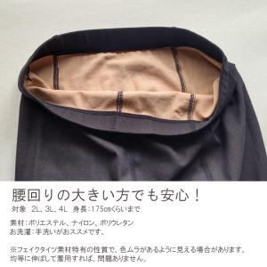 大きいサイズ/フェイクタイツ 着圧 あったかい...の詳細画像2