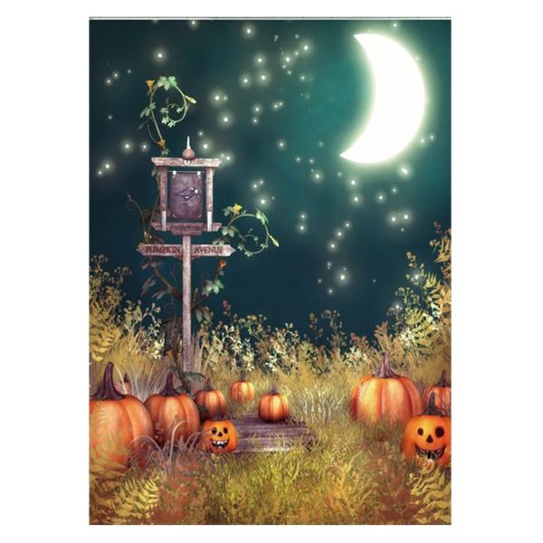 【送料無料】【125×80cm】B★ハロウィン 背景 タペストリー 飾り かぼちゃ 撮影用 写真ブー...
