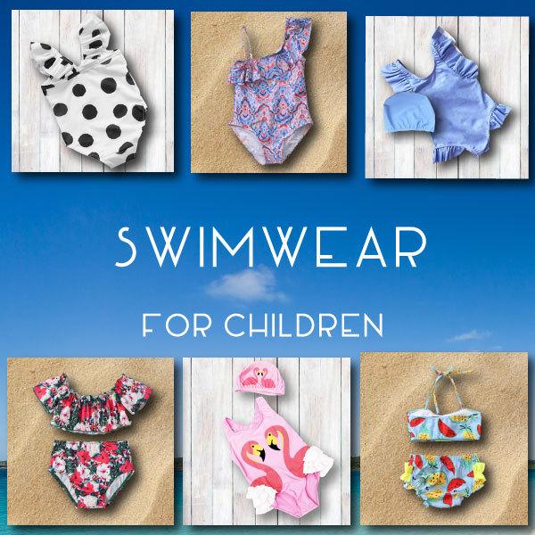 色柄はおまかせ♪ 子供用水着 セパレート ワンピース 水着 女の子 ベビー 水着 保育園  子供水着...