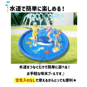 噴水 フラミンゴ プール 青クジラ 噴水マット...の詳細画像2