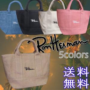 【国内発送!即日!レビューを書いてネコポス送料無料】Ron Herman ロンハーマン サマートートバッグ 5色(コーヒー/ピンク/ホワイト/ブラック/ブルー) 麻 ロゴ