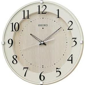 セイコークロック(Seiko Clock) 掛け時計 ナチュラル 電波 アナログ アイボリー ...