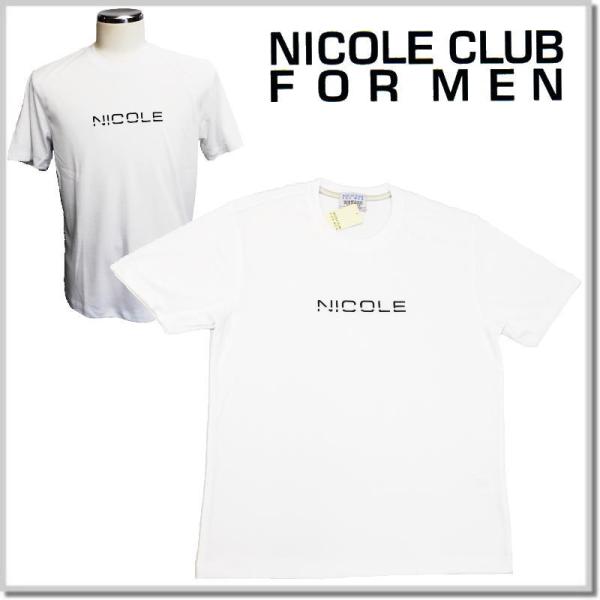 ニコルクラブフォーメン NICOLE CLUB FOR MEN ロゴ刺繍半袖Ｔシャツ 4264-90...