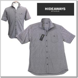 ハイダウエイ HIDEAWAYS NICOLE サッカーチェックショートレギュラーカラー半袖シャツ 4265-8130-95 カットソー｜five