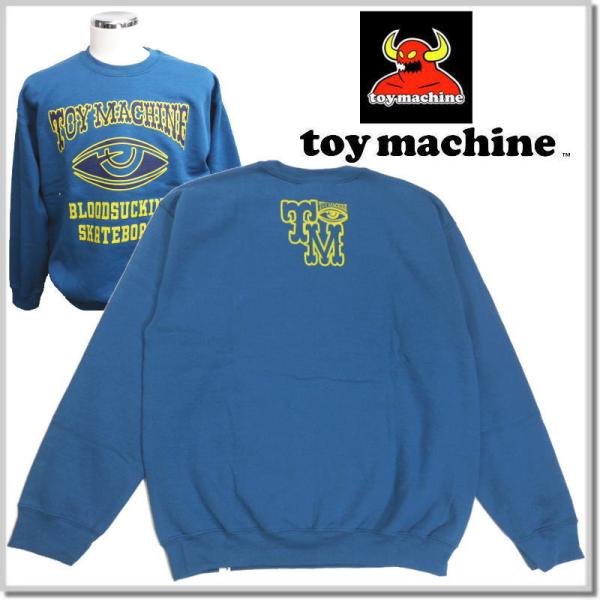 トイマシーン toy machine TM &amp; EYE SWEAT CREW TMFCSW12-BL...