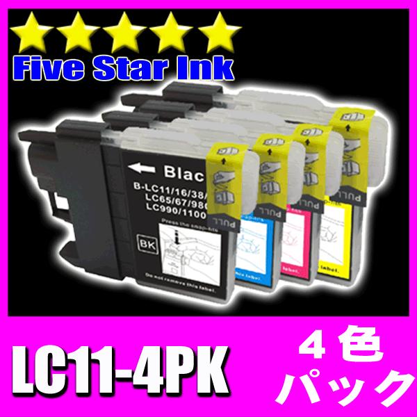 プリンター インク ブラザー インクカートリッジ LC11-4PK 4色パック+BK1個 インクカ−...