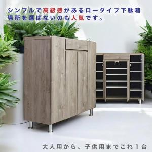 シューズボックス 靴箱 幅100cm ロータイ...の詳細画像3
