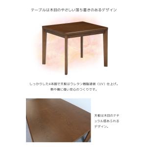 ダイニングこたつセット 2人掛け こたつ4点セ...の詳細画像2