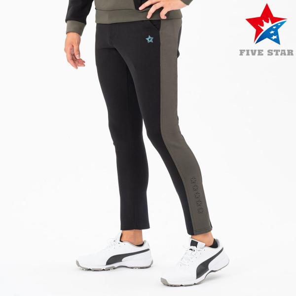 ロングパンツ パンツ ゴルフウェア メンズ 冬 ゴルフパンツ ストレッチ ブラック 黒 ファイブスタ...