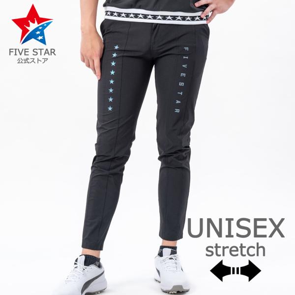 ロングパンツ パンツ ゴルフウェア メンズ 夏 ゴルフパンツ ストレッチ 切替 ライン ロゴ ブラッ...