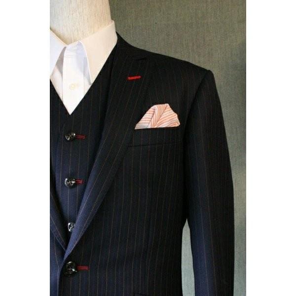 ポケットチーフ 結婚式 ワンタッチ ブランド フィックスポン fixpon メンズ パッフド２ オレ...