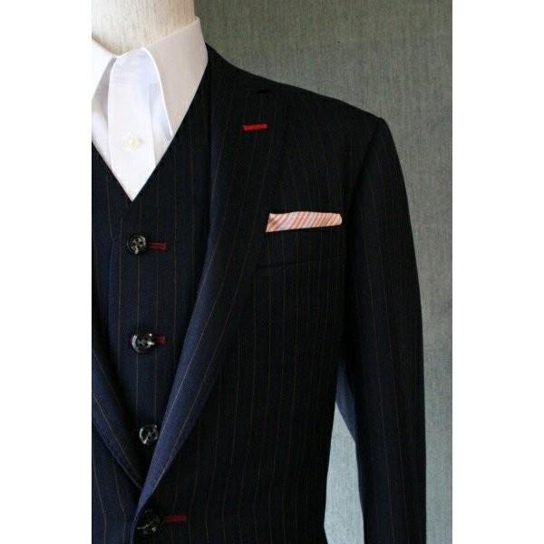 ポケットチーフ 結婚式 ワンタッチ ブランド フィックスポン fixpon メンズ スクエア オレン...