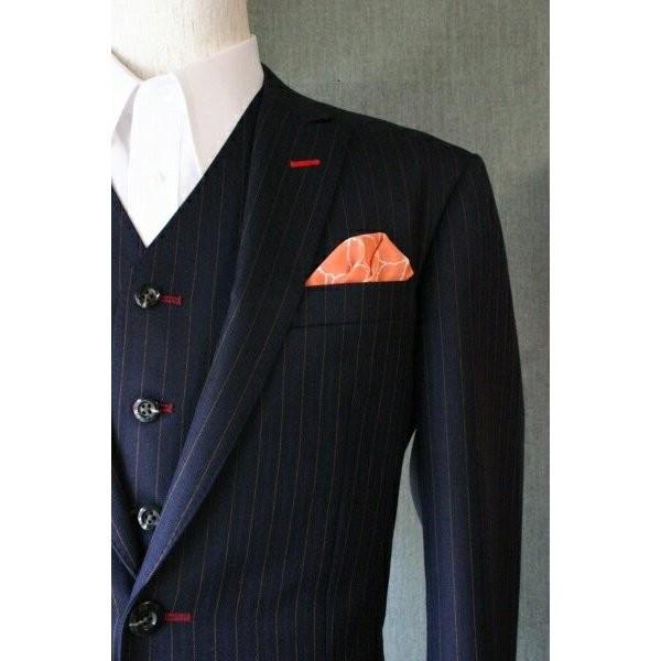 ポケットチーフ 結婚式 ワンタッチ ブランド フィックスポン fixpon メンズ パッフド２ オレ...