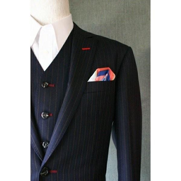 ポケットチーフ 結婚式 ワンタッチ ブランド フィックスポン fixpon メンズ パッフド２ オレ...