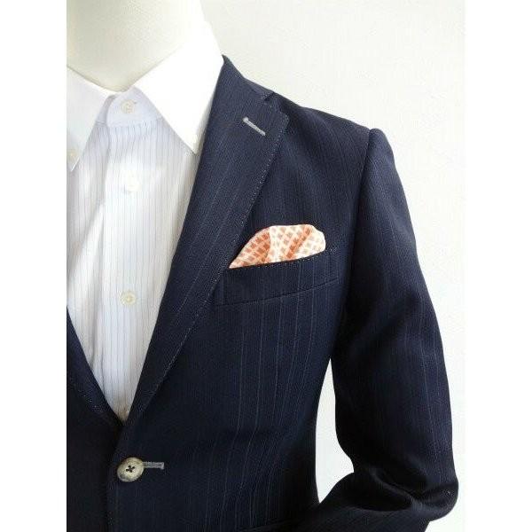 ポケットチーフ 結婚式 ワンタッチ ブランド フィックスポン fixpon メンズ パッフド２ オレ...