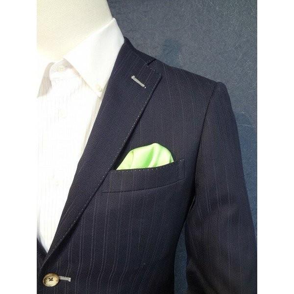 ポケットチーフ 結婚式 ワンタッチ ブランド フィックスポン fixpon メンズ パッフド２ 黄緑...