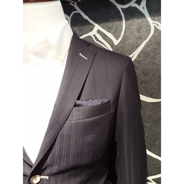 ポケットチーフ 結婚式 ワンタッチ ブランド フィックスポン fixpon メンズ スクエア ネイビ...