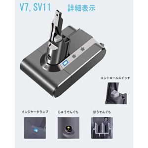 BOTKK ダイソン V7 バッテリー 500...の詳細画像3