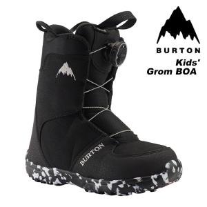 BURTON バートン スノーボード ブーツ キッズ Kids' Grom BOA Black 23-24 モデル｜F.JANCK Yahoo!店