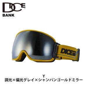 【BK35573Y】DICE ダイス ゴーグル BANK Y 調光×偏光グレイ×シャンパンゴールドミラー 23-24 モデル【返品交換不可商品】｜fjanck2