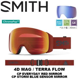 SMITH スミス ゴーグル 4D MAG Terra Flow（CP Everyday Red Mirror / CP Storm Blue Sensor Mirror）23-24モデル【返品交換不可商品】｜fjanck2