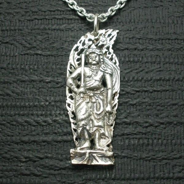 ペンダント 仏像 不動明王 立像 メンズ シルバー９２５ ネックレス