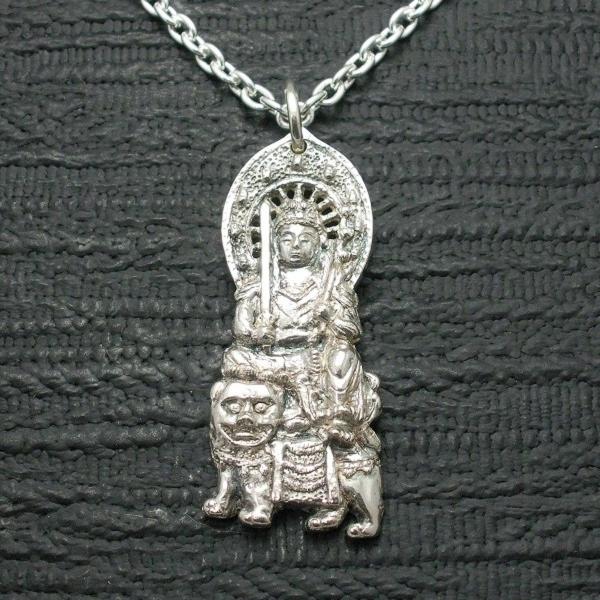 ペンダント 仏像 文殊菩薩 メンズ シルバー９２５ ネックレス