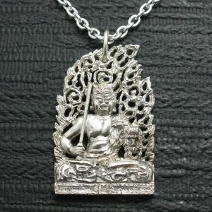 ペンダント 仏像 愛染明王 メンズ シルバー925 ネックレス : お守り