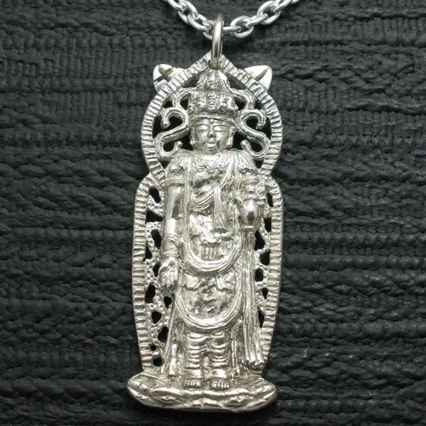 ペンダント 仏像 十一面観音 メンズ シルバー９２５ ネックレス