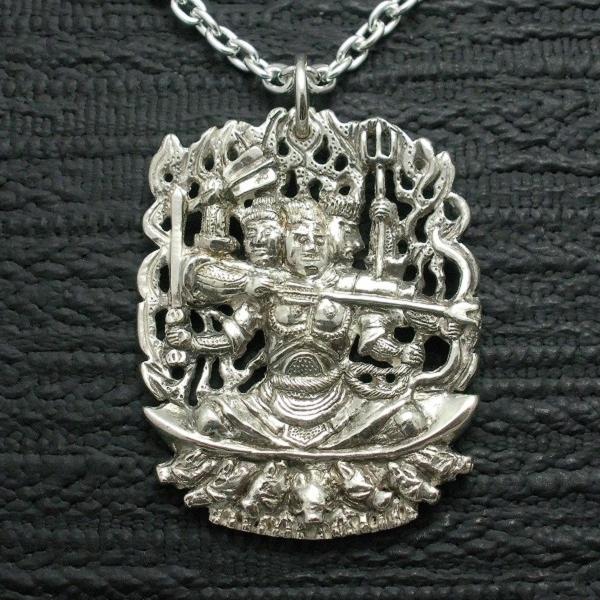 ペンダント 仏像 摩利支天 大 メンズ シルバー９２５ ネックレス 戦国武将