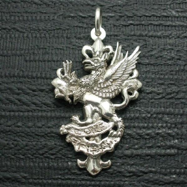 ペンダント ドラゴン グリフィン メンズ シルバー９２５ クロス　龍
