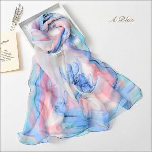 花柄シフォンストール レディース 薄手 春夏 ...の詳細画像2