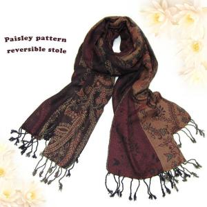 ストール/ペイズリー柄ウール大判ストール レディース 秋 冬 秋冬 春